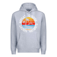 Heather Grey sunrise sunburn sunset repeat retro vintage gift vacation t shirt Premium Hoodie - tuanDangUi