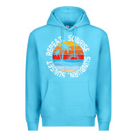 Ocean Blue sunrise sunburn sunset repeat retro vintage gift vacation t shirt Premium Hoodie - tuanDangUi