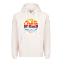 Pale Pink sunrise sunburn sunset repeat retro vintage gift vacation t shirt Premium Hoodie - tuanDangUi