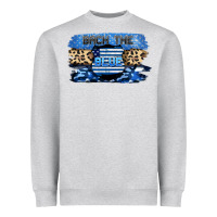 Heather Grey Back the blue Heavyweight Sweatshirt - FaDigitalArtStudio