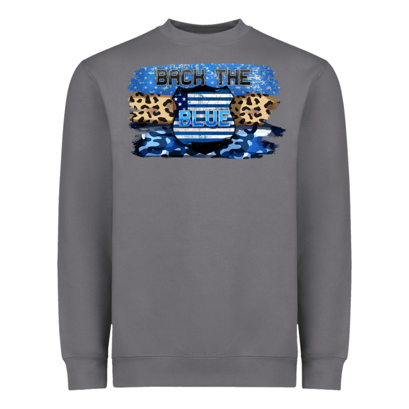 Back The Blue Heavyweight Sweatshirt by FaDigitalArtStudio | Teevron
