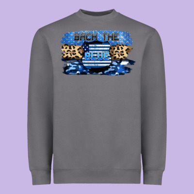 Back The Blue Heavyweight Sweatshirt Designed By Fadigitalartstudio