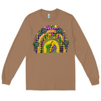 Toasted Coconut mardi gras rainbow and fleur de lis Long Sleeve Tee - CowGirlArtShop