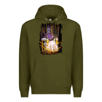 Army Green Francis Bacon Screaming Pope painting art lover gift  1 Premium Hoodie - tuanDangUi