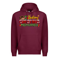 Burgundy baking christmas memories Premium Hoodie - FaDigitalArtStudio