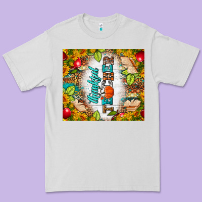 Thankful Teacher Fall Tumbler Premium Tee Designed By Bundleandbundleshop