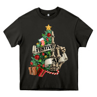 Asphalt Festive af Christmas middle finger Heavy Core Tee - NancyCooperArtShop
