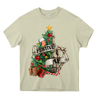 Festive Af Christmas Middle Finger Heavy Core Tee | Teevron
