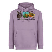 Lavender Peace Love Leaping Brook Trout Heavyweight Hoodie - LillyAllenDesigns