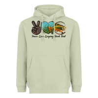 Matcha Peace Love Leaping Brook Trout Heavyweight Hoodie - LillyAllenDesigns