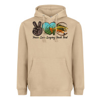 Mushroom Peace Love Leaping Brook Trout Heavyweight Hoodie - LillyAllenDesigns