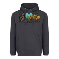 Smoke Peace Love Leaping Brook Trout Heavyweight Hoodie - LillyAllenDesigns