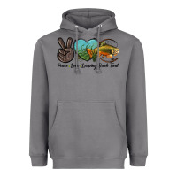 Storm Peace Love Leaping Brook Trout Heavyweight Hoodie - LillyAllenDesigns