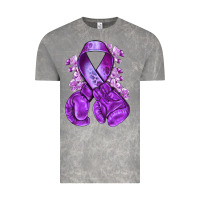 Cloud Rock purple ribbon with boxing gloves Vintage Tee - NancyCooperArtShop