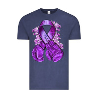 Vintage Denim purple ribbon with boxing gloves Vintage Tee - NancyCooperArtShop