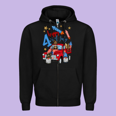 4th Of July Truck  1 Zipper Hoodie Designed By Bundleandbundleshop