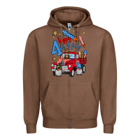 Chestnut 4th of july truck  1 Zipper Hoodie - BundleAndBundleShop