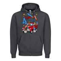 Smoke 4th of july truck  1 Zipper Hoodie - BundleAndBundleShop