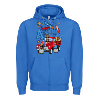 True Royal 4th of july truck  1 Zipper Hoodie - BundleAndBundleShop