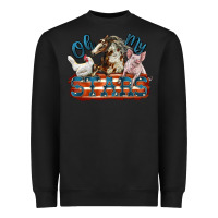 Black Oh my stars farm animals Heavyweight Sweatshirt - FaDigitalArtStudio