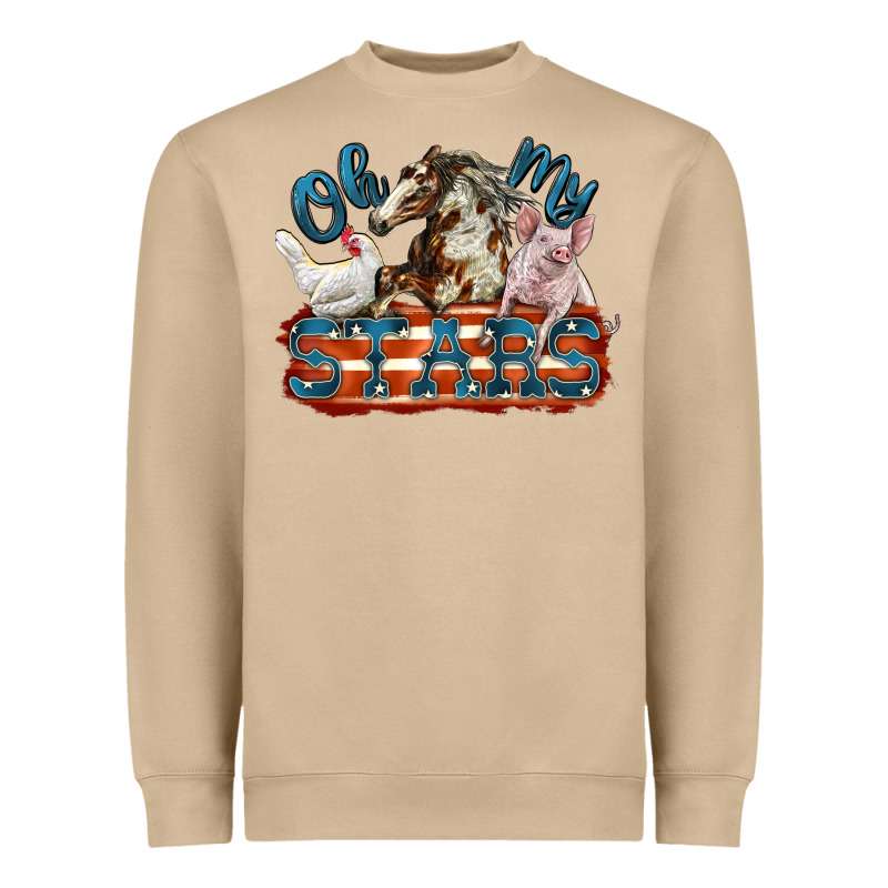 Oh My Stars Farm Animals Heavyweight Sweatshirt by FaDigitalArtStudio | Teevron