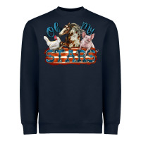 Navy Oh my stars farm animals Heavyweight Sweatshirt - FaDigitalArtStudio
