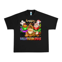 Black happy hallothanksmas coffee cups with ghost turkey Urban Heavy Tee - texasbilliewilder