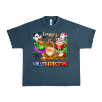 Midnight Navy happy hallothanksmas coffee cups with ghost turkey Urban Heavy Tee - texasbilliewilder