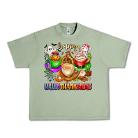 Oil Green happy hallothanksmas coffee cups with ghost turkey Urban Heavy Tee - texasbilliewilder