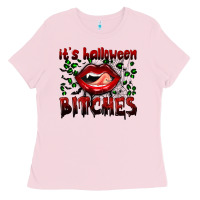 Bubblegum Pink it's halloween bitches Ladies Tee - BundleAndBundleShop