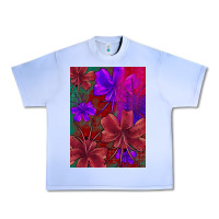 Grape Ice floral pattern Urban Heavy Tee - JahusDesignShop