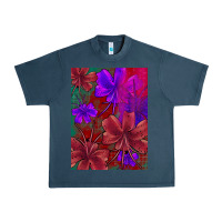 Midnight Navy floral pattern Urban Heavy Tee - JahusDesignShop
