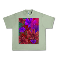 Oil Green floral pattern Urban Heavy Tee - JahusDesignShop