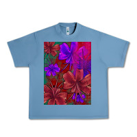 Pebble Blue floral pattern Urban Heavy Tee - JahusDesignShop