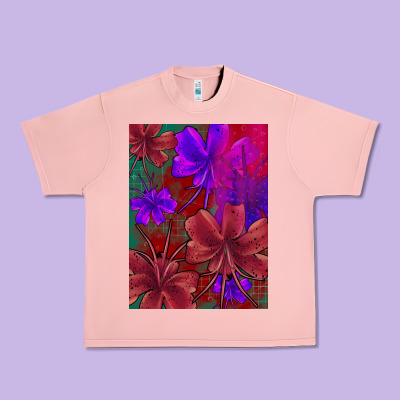 Floral Pattern Urban Heavy Tee Designed By Jahusdesignshop