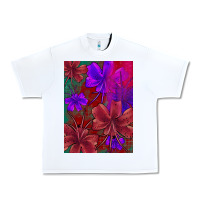White floral pattern Urban Heavy Tee - JahusDesignShop