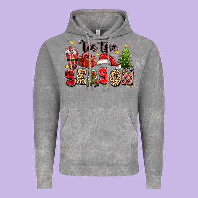 Tis The Season Christmas Vintage Hoodie Designed By Texasbilliewilder