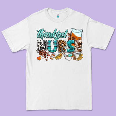 Thankful Nurse Premium Tee Designed By Bundleandbundleshop
