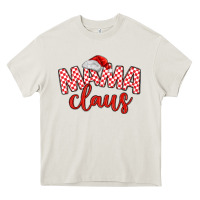 Cream Mama Claus Heavy Core Tee - MaliasSmallBusiness