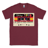 Burgundy vintage 1990 60th birthday cassette 30 years old 60 years Classic Tee - Bettercallsaul