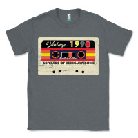 Charcoal Heather vintage 1990 60th birthday cassette 30 years old 60 years Classic Tee - Bettercallsaul