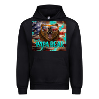 Black papa bear american flag  tumbler Urban Hoodie - BarkalooDesign