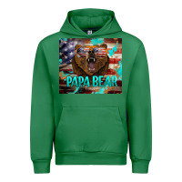 Emerald papa bear american flag  tumbler Urban Hoodie - BarkalooDesign
