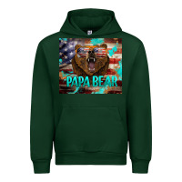 Forest Green papa bear american flag  tumbler Urban Hoodie - BarkalooDesign