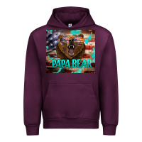 Mauve Wine papa bear american flag  tumbler Urban Hoodie - BarkalooDesign