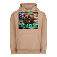Pigment Burro papa bear american flag  tumbler Urban Hoodie - BarkalooDesign