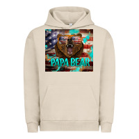 Pigment French Oak papa bear american flag  tumbler Urban Hoodie - BarkalooDesign