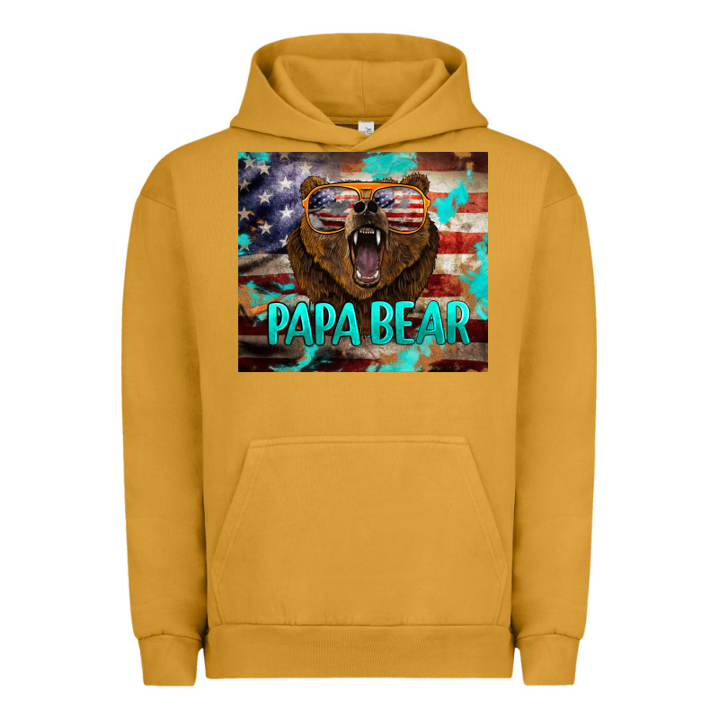 Papa Bear American Flag  Tumbler Urban Hoodie by BarkalooDesign | Teevron