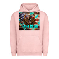 Pigment Salmon papa bear american flag  tumbler Urban Hoodie - BarkalooDesign