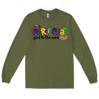 Army Green mardi gras girl to the core Long Sleeve Tee - CowGirlArtShop